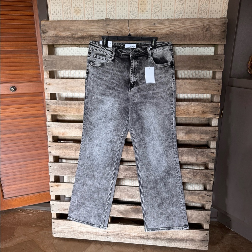 VERVET BY FLYING MONKEY Black Acid Wash 90’s Flare Leg Jeans